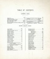 Table of Contents, Henry County 1911